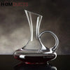 Luxury Crystal Glass Decanter with Handle – Hand-Blown Transparent Pitcher for Beverages and Home Decor