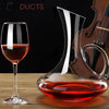 Luxury Crystal Glass Decanter with Handle – Hand-Blown Transparent Pitcher for Beverages and Home Decor