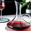 Luxury Crystal Glass Decanter with Handle – Hand-Blown Transparent Pitcher for Beverages and Home Decor