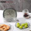 Luxury Crystal Glass Plate Set with Storage Box – 8 Pcs