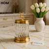 Luxury Crystal Jar with Golden Deer Lid – Premium Decorative Storage Container