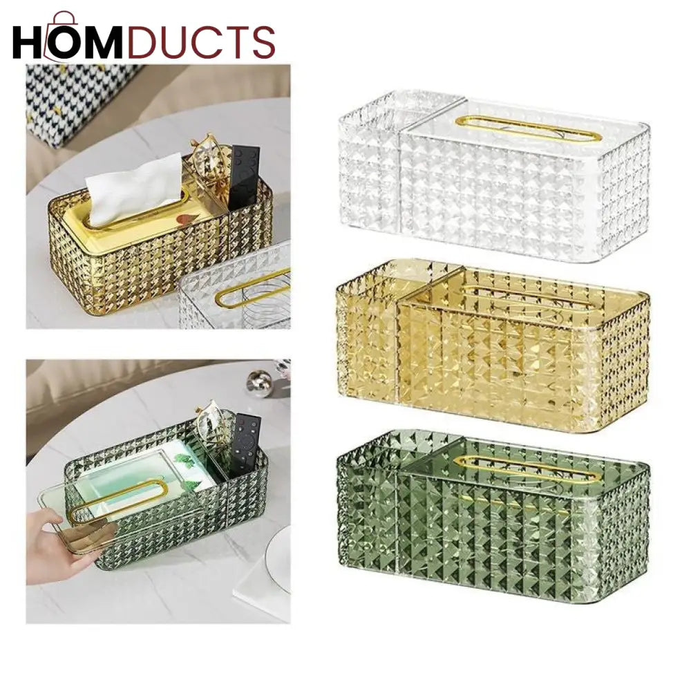 Luxury Diamond Pattern Tissue Box