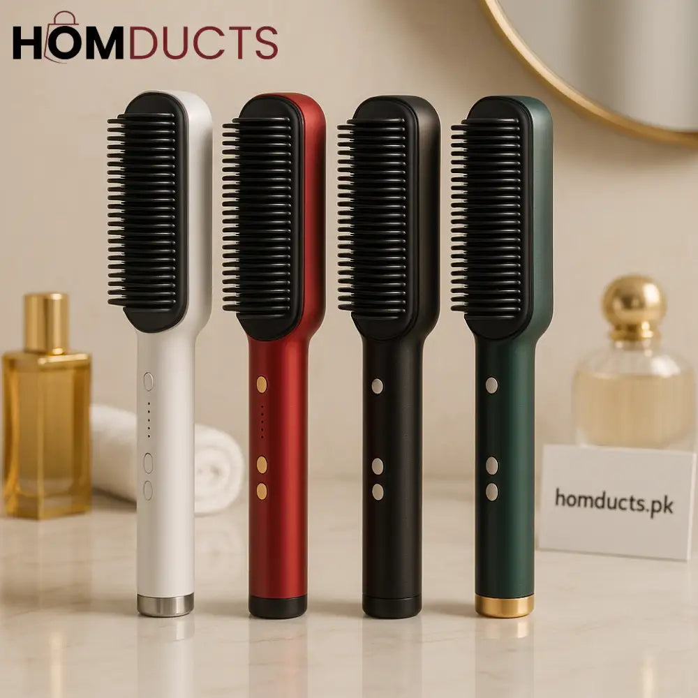 Electric USB Hair Straightening Brush - Multifunctional Styling Tool