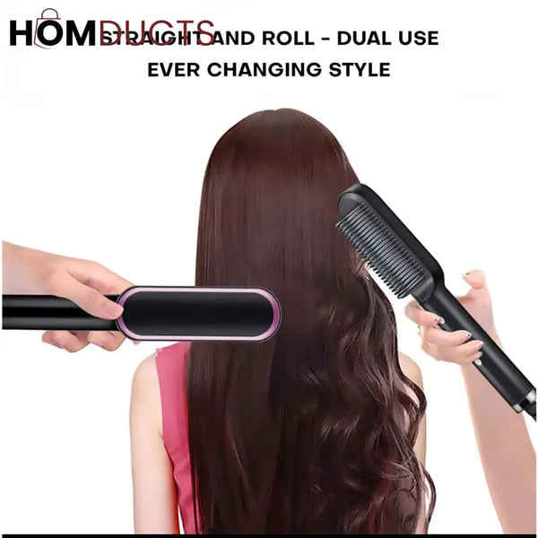 Luxury Electric Hair Straightening Brush – 4 in 1 Professional Styling Comb