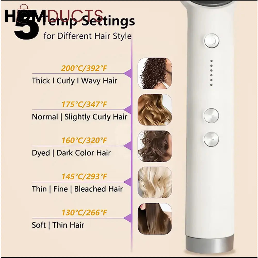 Luxury Electric Hair Straightening Brush – 4 in 1 Professional Styling Comb