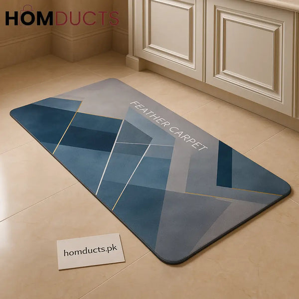 Luxury Feather Carpet – Premium Anti Slip Floor Mat (56 x 118 cm) – Soft Washable & Modern Design
