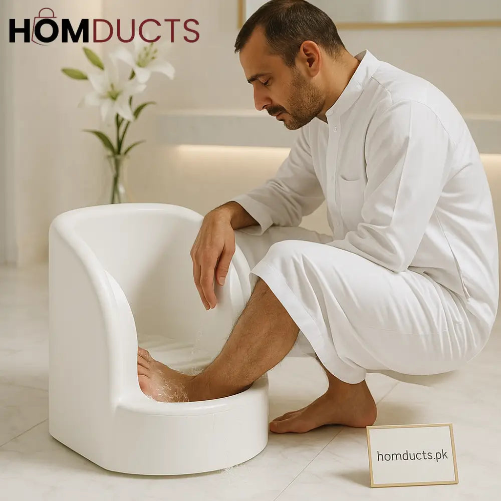 Luxury Foot Washing & Wudu Station – Ergonomic Spa-Grade Design