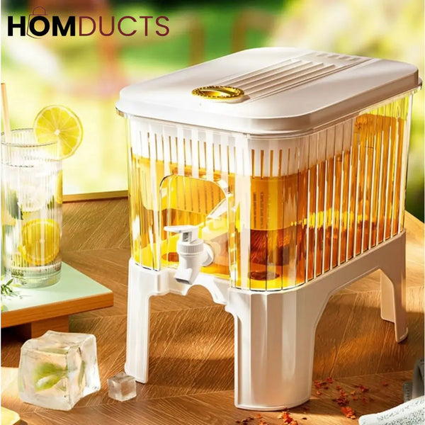 Luxury Fridge-Friendly Beverage Dispenser Set – Dual Juice Containers with Tap & Lid