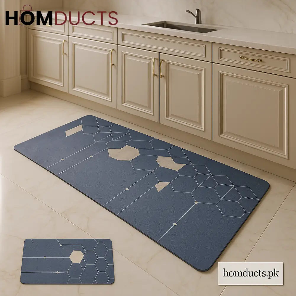 Luxury Geometric Anti Slip Kitchen Mat – 58 x 118 cm