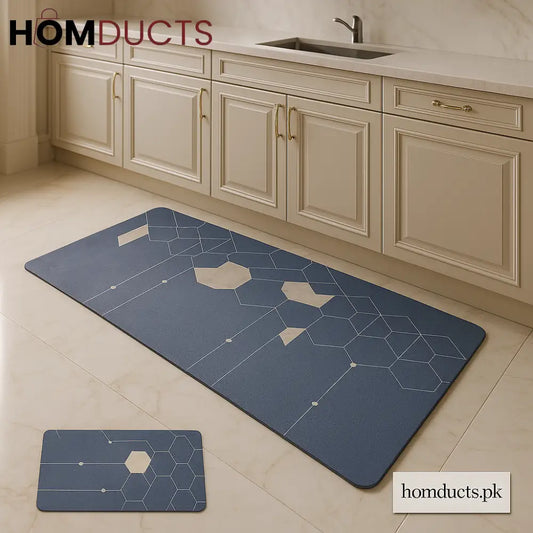 Luxury Geometric Anti Slip Kitchen Mat – 58 x 118 cm