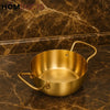 Luxury Gold Stainless Steel Ramen Bowl – 16cm Double Handle