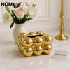 Luxury Golden Bubble Tissue Box – Elegant Home & Living Decor