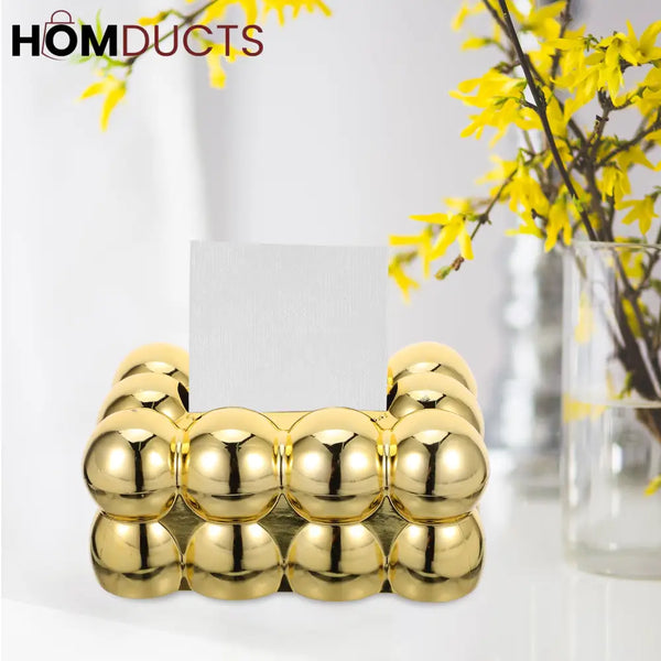 Luxury Golden Bubble Tissue Box – Elegant Home & Living Decor