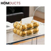 Luxury Golden Bubble Tissue Box – Elegant Home & Living Decor