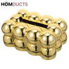 Luxury Golden Bubble Tissue Box – Elegant Home & Living Decor
