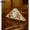 Luxury Golden Leaf Napkin Holder – Elegant Dining Table Accessory
