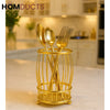 Luxury Golden Wire Cutlery Holder – Modern Utensil Organizer