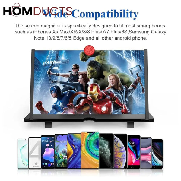 Luxury HD Smartphone Screen Magnifier – Portable 3D Phone Projector Stand
