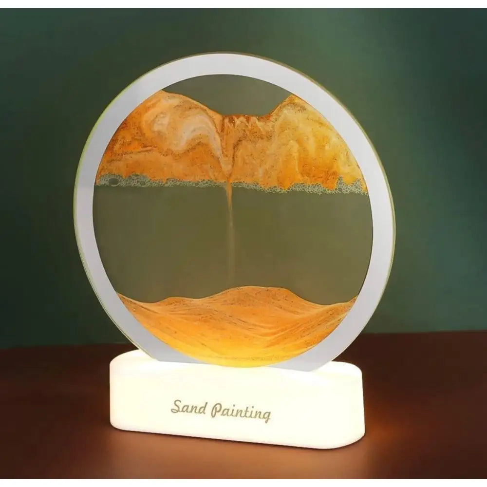Luxury LED Motion Sand Art Display – Rotating Sand Painting Decor