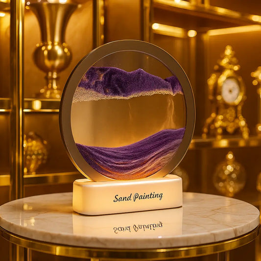 Luxury LED Motion Sand Art Display – Rotating Sand Painting Decor