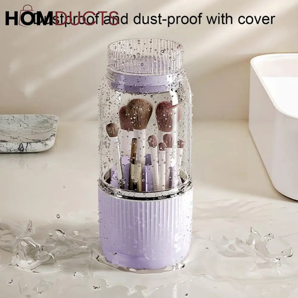 Luxury Makeup Brush Holder & Drying Rack – Premium Dustproof Organizer