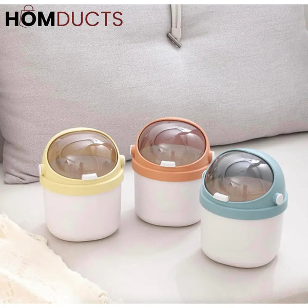 Luxury Mini Dome Lid Trash Bin – Stylish Desktop Waste Organizer for Home & Office