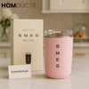 Luxury Pastel Pink SMEG Wall Mug – Premium Insulated Travel Cup