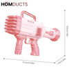 Luxury Pink Bubble Gun Toy – Automatic Bubble Blower for Kids