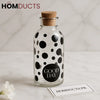 Luxury Polka Dot Bottle with Cork Lid – Decorative & Storage Jar