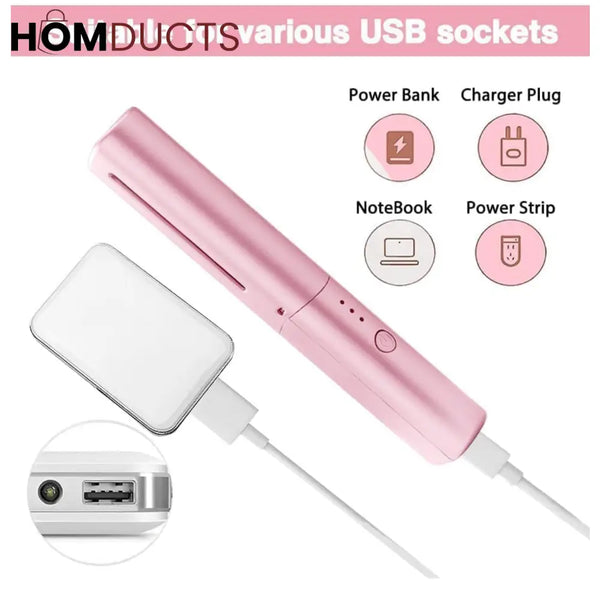 Luxury Portable Hair Straightening Comb – Rechargeable & Travel-Friendly