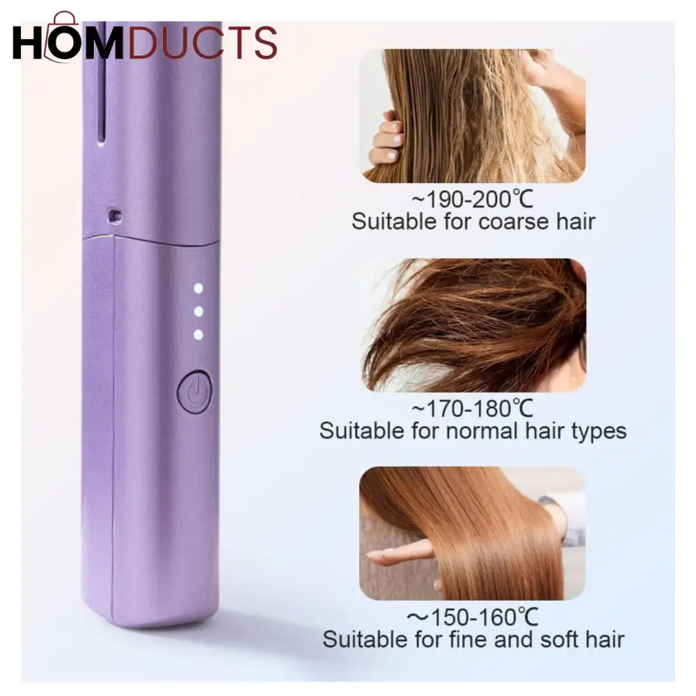 Luxury Portable Hair Straightening Comb – Rechargeable & Travel-Friendly