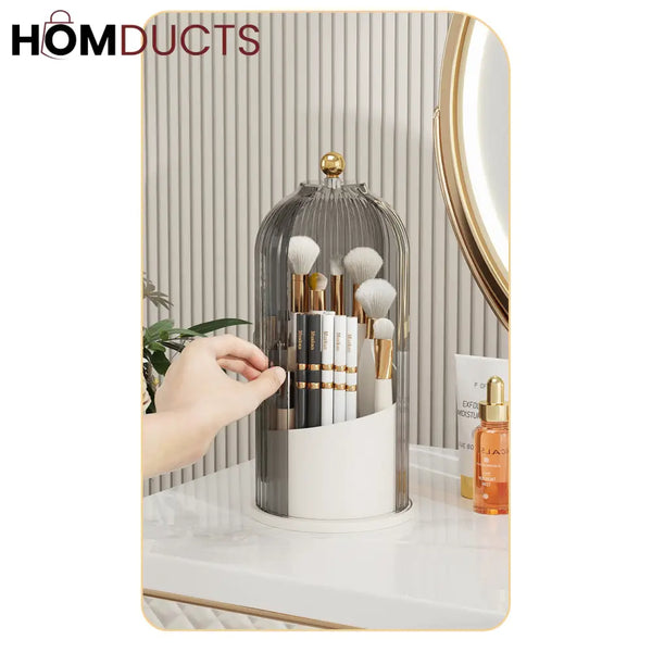 Luxury Rotating Makeup Brush Holder