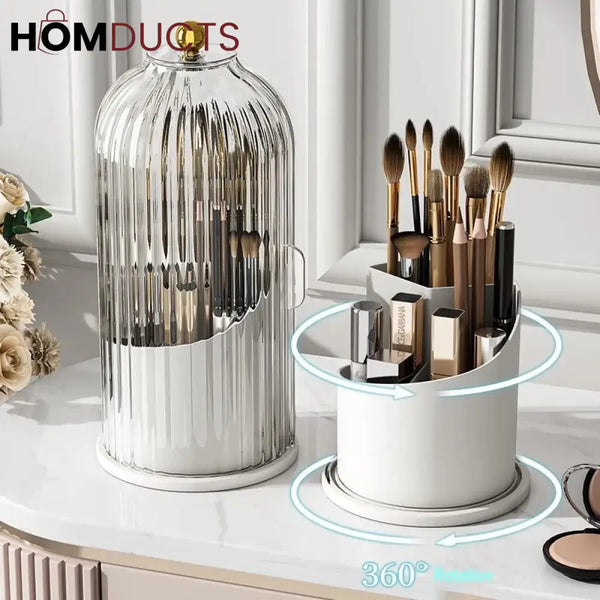 Luxury Rotating Makeup Brush Holder