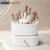 Luxury Rotating Makeup Brush Organiser With Drawer J & C Organizer