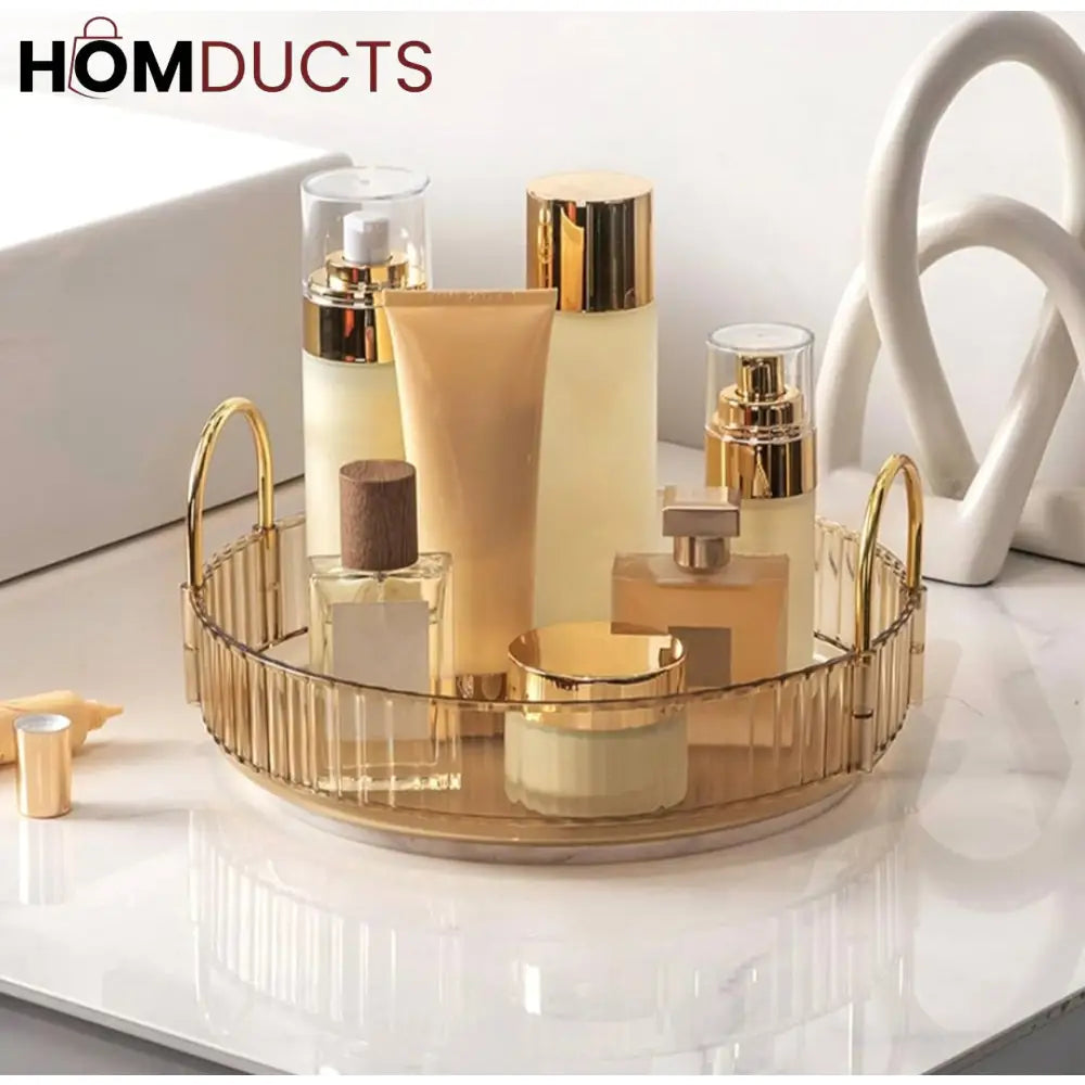Luxury Rotating Tray With Handle
