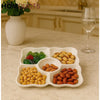 Luxury Sectioned Snack Plate – 5-Compartment Ceramic Serving Tray