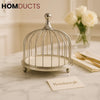 Luxury Silver Birdcage Dessert Stand with Marble Base
