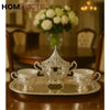 Luxury Silver Tea Set with Tray – Classic Royal Design for Elegant Serving