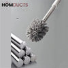 Luxury Soft Bristle Toilet Brush with Elegant Floor Stand Holder - Deep Bathroom Cleaning Tool