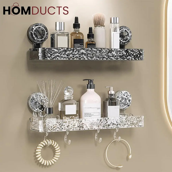 Luxury Suction Shelf With Hooks