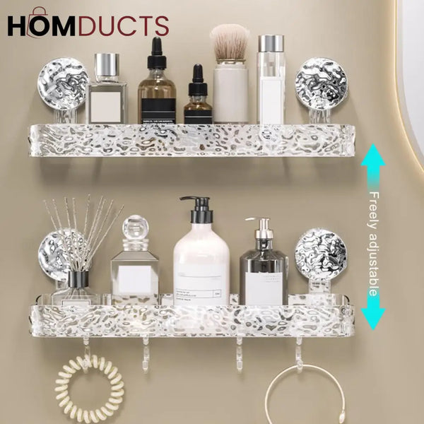 Luxury Suction Shelf With Hooks