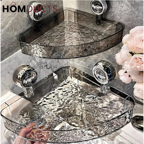 Luxury Suction Shelf With Hooks Corner