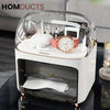 Luxury Tissue Box With Cosmetic Organizer J & C