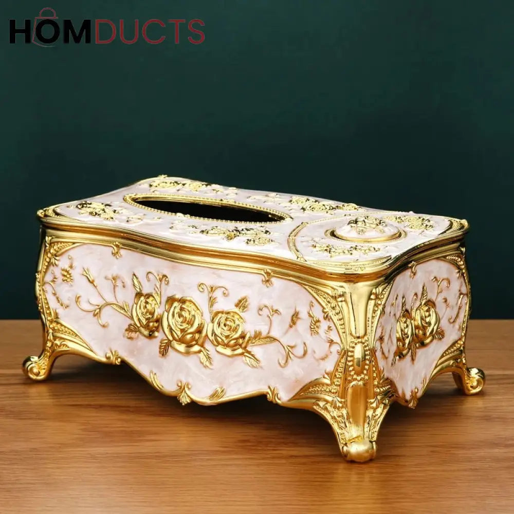 Luxury Tissue Box With Toothpick Dispenser