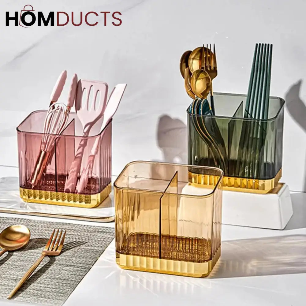 Luxury Transparent Cutlery Organizer