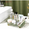 Luxury Transparent Makeup Perfume Organizer with Stand - Large Capacity Anti-Slip Countertop Storage
