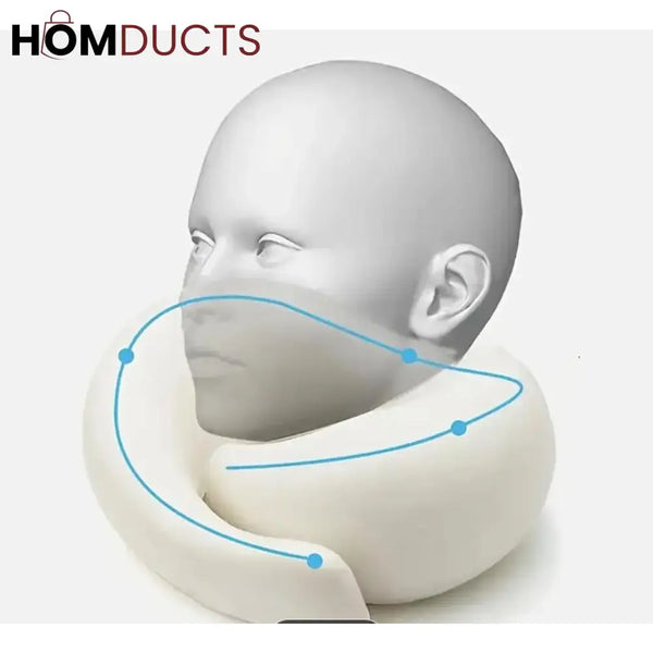 Luxury Travel Neck Pillow – 360° Support with Storage Pouch