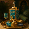 Luxury Turquoise & Gold Beverage Dispenser Set – 7 Piece Premium Drinkware