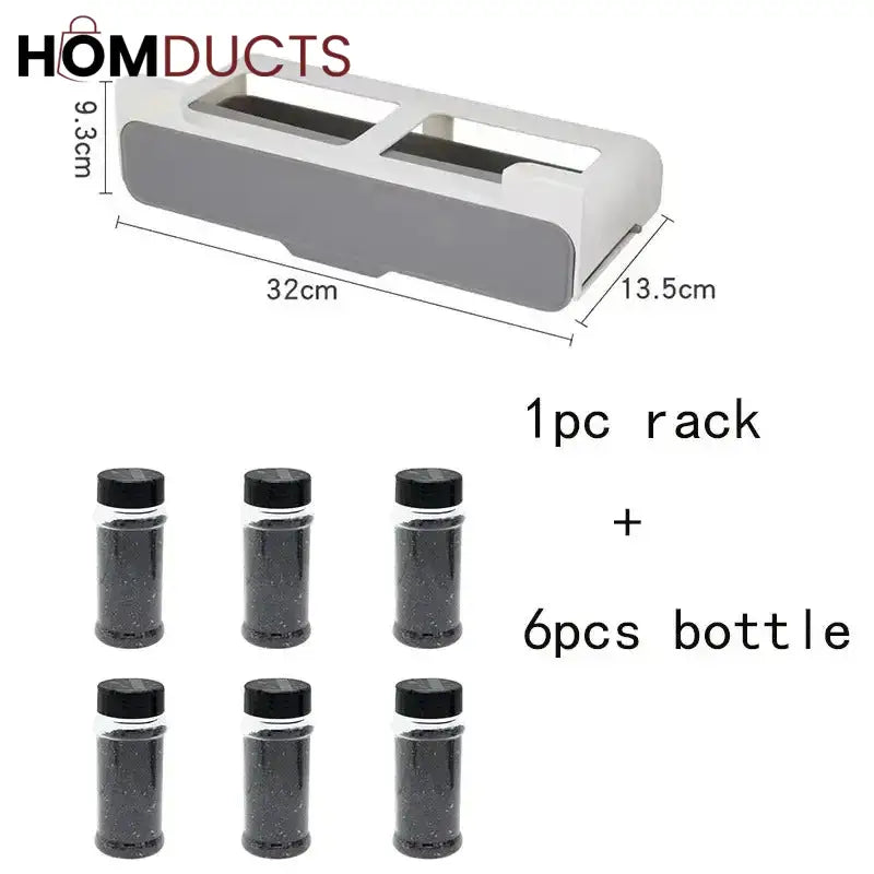 Luxury Under Shelf Storage Rack – Space Saving Kitchen & Pantry Organizer With Six Bottles