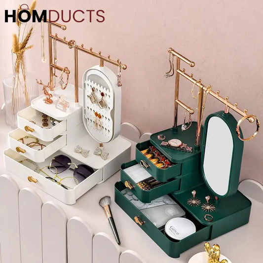 Luxury Vintage Jewelry And Cosmetic Organizer J & C